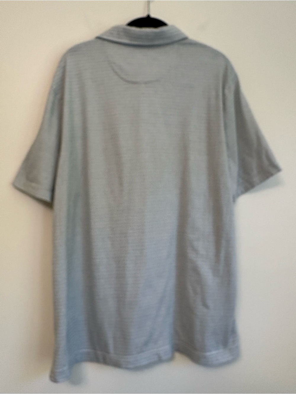 Jos. A. Bank Tailored Fit Green and Navy Striped Cotton Men’s Polo Shirt Sz XL - Picture 4 of 5